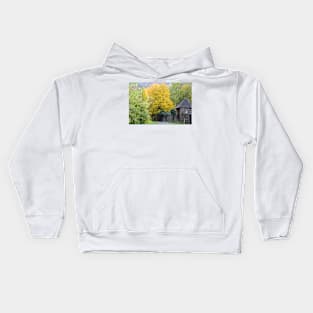 A castle in autumn Kids Hoodie